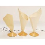 Modern design - Set of of three paper shade lamps