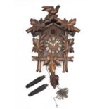 20th Century Black Forest carved cuckoo clock