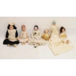 Group of late 19th/ early 20th Century dolls