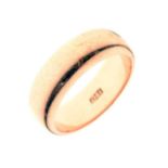 Heavy gauge yellow metal wedding band