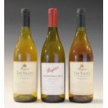 Penfolds The Valleys Chardonnay, 1996, 2 bottles and Penfolds Koonunga Hill 2006, 1 bottle