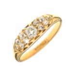 Multi stone old cut diamond ring