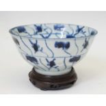 Chinese provincial blue and white bowl