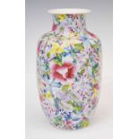 Chinese hundred flowers vase