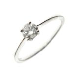 Platinum diamond single stone ring