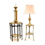 Brass lamp, brass two-tier stand, Indian two-tier stand, etc