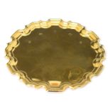 Elizabeth II silver-gilt pie crust waiter