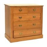 Late Victorian ash chest of drawers