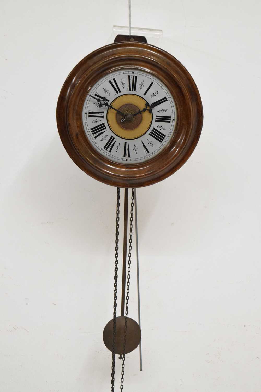 Postman's alarm-type weight-driven wall clock - Image 10 of 10