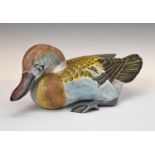 Wooden painted decoy duck