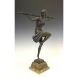 After Pierre Le Faguays (1892–1962) - Art deco-style figure of a dancer