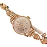 Corvette - Lady's incabloc 9ct gold cased cocktail watch