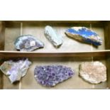 Collection of six mineral specimens