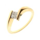 18ct gold invisible set four-stone princess cut ring