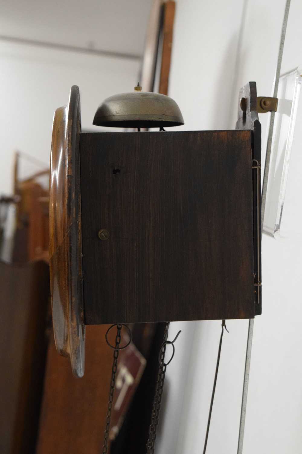 Postman's alarm-type weight-driven wall clock - Image 6 of 10