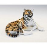 U.S.S.R porcelain model of a tiger in recumbent pose