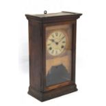 National Time Recorder Company glazed door wall clock