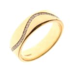 9ct gold diamond set wedding band