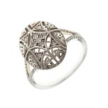 9ct white gold diamond dress ring