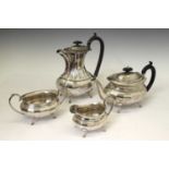 Elizabeth II silver four-piece tea