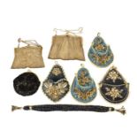 Collection of beadwork purses, etc