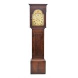 Scottish 19th Century mahogany cased painted dial longcase clock