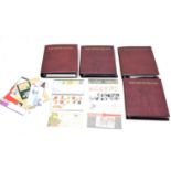 Four albums of First Day Covers and presentation pack