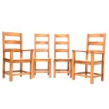 Set of four Arts & Crafts influence oak chairs