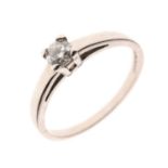 9ct white gold diamond single stone ring