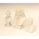 Three Parian busts of composers