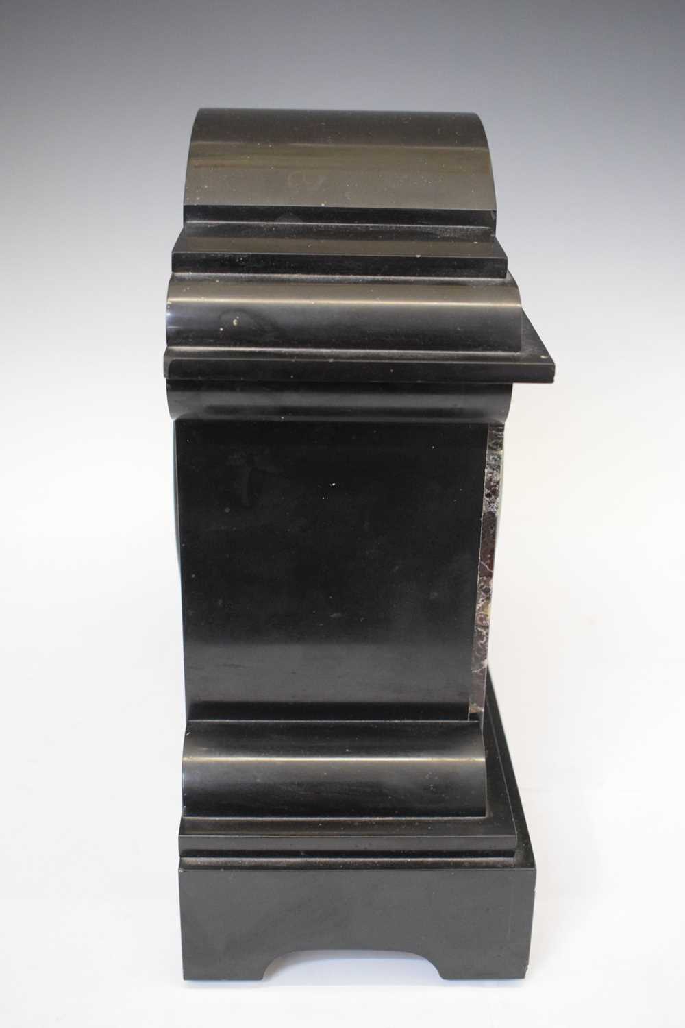 French black slate and red marble mantel clock - Image 5 of 8