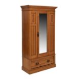 Edwardian satin walnut wardrobe