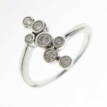 18ct white gold seven-stone diamond dress ring