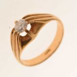 Gentleman's diamond single stone ring