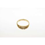 Edwardian 18ct gold five-stone diamond ring