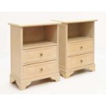 Pair of white painted bedside cabinets