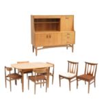 G-Plan Teak Dining Table, six chairs, together with a G-Plan sideboard/unit