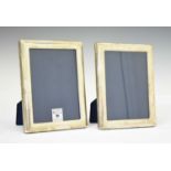 Pair of Elizabeth II modern silver photograph frames