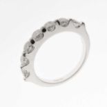 18ct white gold half hoop ring set seven diamonds