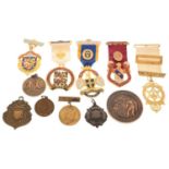 Quantity of Masonic jewels, medallions and fobs