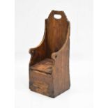 19th Century child's stained pine 'lambing chair'
