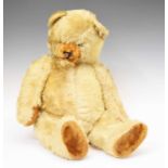 Mid 20th Century golden mohair teddy bear