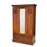 Satin walnut wardrobe