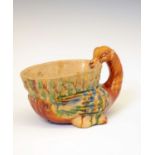 Chinese sancai-glazed pottery rhyton cup