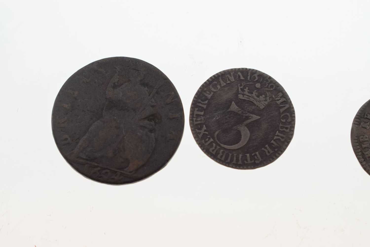 Three William and Mary coins and a William III threepence - Image 7 of 7