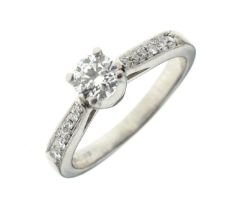 Diamond set platinum ring