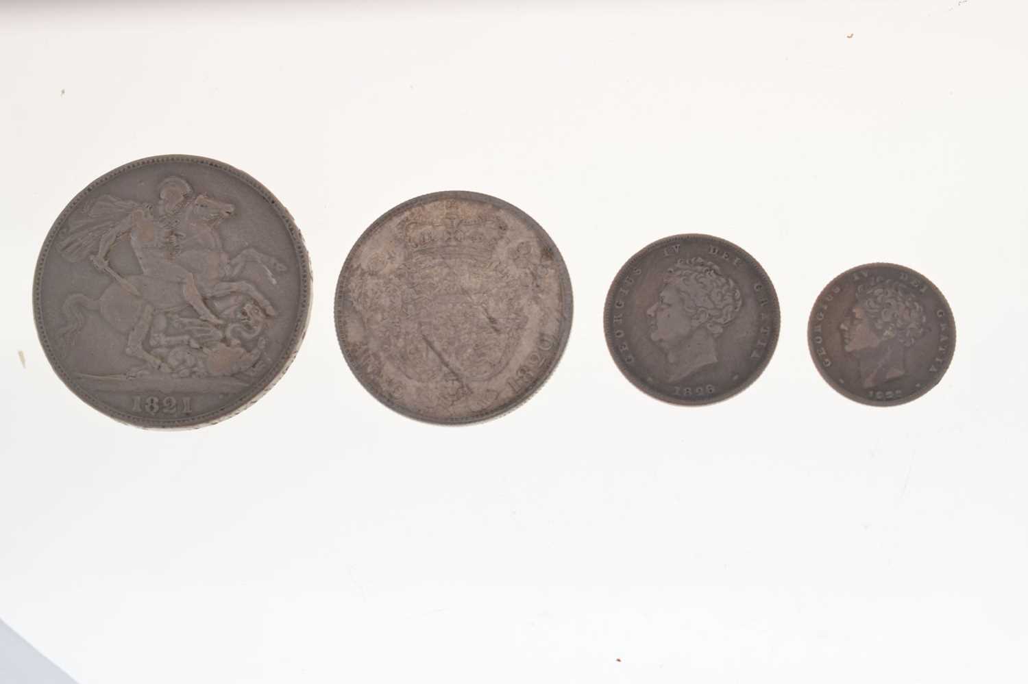 Four silver George IV silver coins - Image 6 of 6