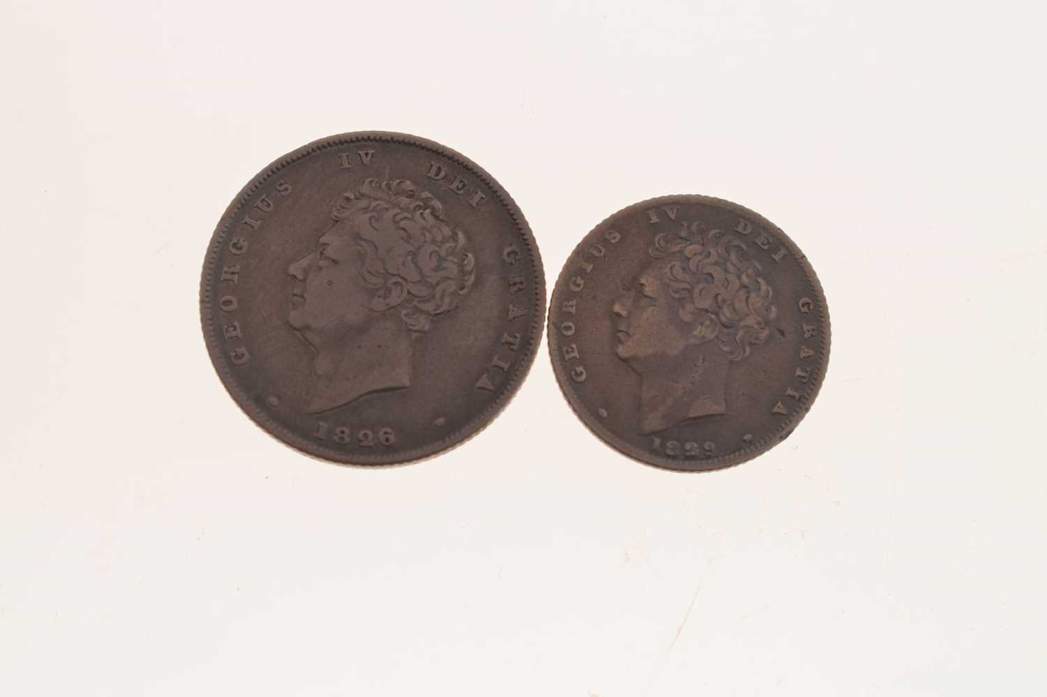 Four silver George IV silver coins - Image 4 of 6