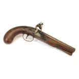 16 bore English full stocked flintlock officers pistol circa 1790 by Tayler & Mander