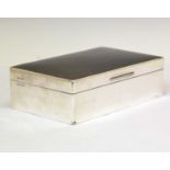 George V silver table-top box